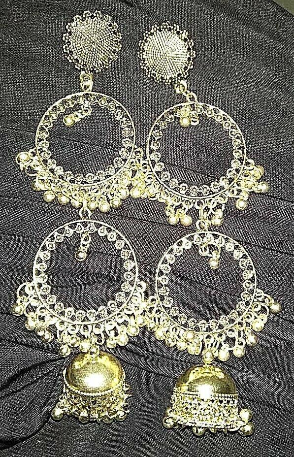 Retro Indian Bollywood Ethnic Jhumka Jhumki Drop Earrings Gypsy Fashion Jewelry
