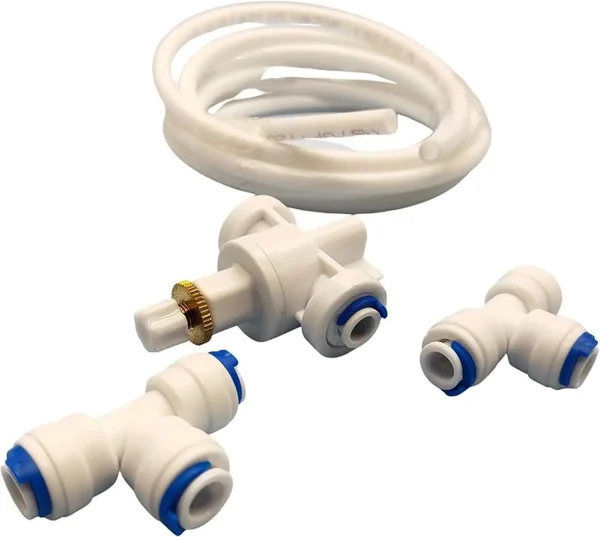 Vstec for RO UV Water Purifier TDS Controller Kit Switch Valve with 2 Pcs T Connectors and 2 Mtrs 1/4 Inch Pipe - Image 5