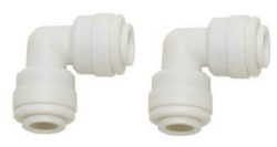 2 Pieces RO 1/4"-1/4" Reducer Elbow Connector(1/4"- 1/4" Tube Push Fit) for RO Water Filters