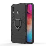 OO LALA JI-D5 Stand Poly Carbonate | Black Back Cover For Samsung Galaxy M01