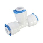 3/8" RO Plastic 3-Way Tee Union Connector - 4 Pcs