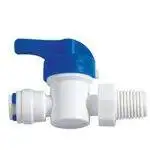 1 Pcs RO Plastic Ball Valve Manual On-Off -3/8 Tube x 1/4 Thread for Any RO Process -Tube Size - 3/8