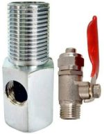 Vstec 1 Pieces RO Brass Steel Inlet Set Water Filter Valve Set 3/8" Size Pipe - Image 2