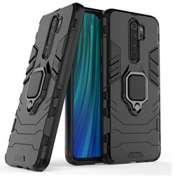 OO LALA JI-D5 Stand Poly Carbonate | Black Back Cover For Xiaomi Redmi NOTE 8