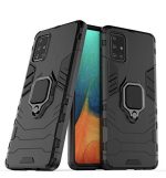 OO LALA JI-D5 Stand Poly Carbonate | Black Back Cover For Samsung Galaxy M02 S