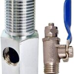 Vstec™ 1/4 Size piping Ro inlet valve set with Brass Nipple and Handle , connects to 1/4 size pipe only