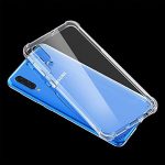 Samsung Galaxy A70 Transparent (Drop Protection) with Anti Dust Plugs Shockproof Slim Back Cover Case - Image 3