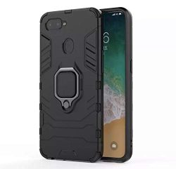 OO LALA JI-D5 Stand Poly Carbonate | Black Back Cover For OPPO A9 PRO