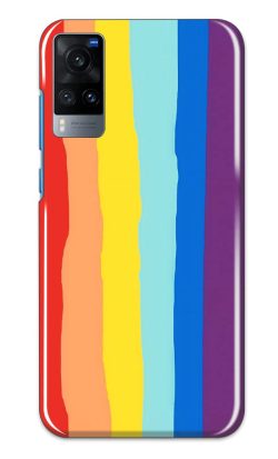 for VIVO X60 Rainbow Hard Silicone Case Cover new