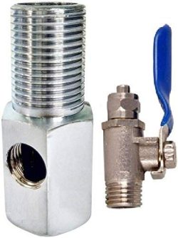 Vstec 1 Pieces RO Brass Steel Inlet Set Water Filter Valve Set 1/4" Size Pipe
