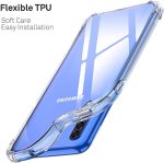 Samsung Galaxy A70 Transparent (Drop Protection) with Anti Dust Plugs Shockproof Slim Back Cover Case - Image 4