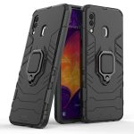 OO LALA JI-D5 Stand Poly Carbonate | Black Back Cover For Samsung Galaxy A20 - Image 2