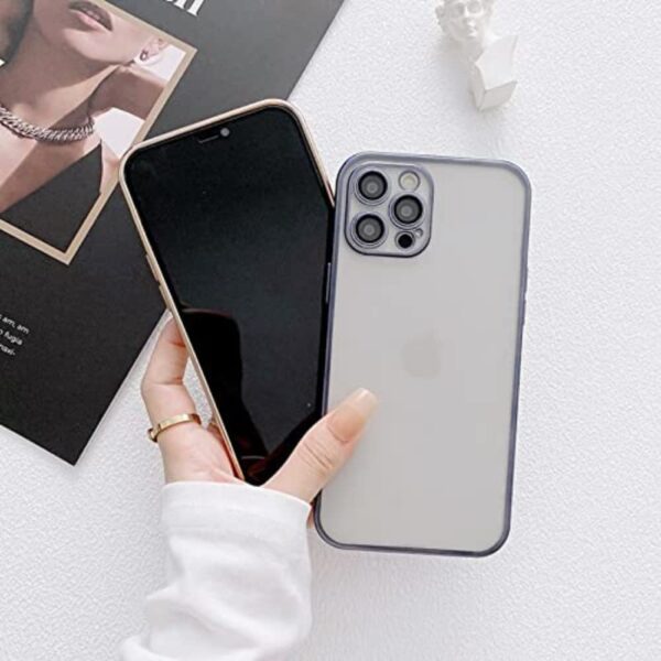 OO LALA JI - Crystal Transparent Cover Shockproof Protective Bumper Shell with Electroplated Mirror Edge for Apple iPhone 13 Pro - Image 6