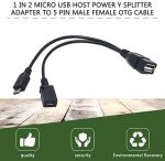 Power Enhancer Y 1 Female to 2 Male Data Charge Cable - Image 4
