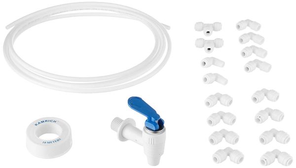RO-KIT Plastic RO Connectors Pack RO Tap and Pipe meter Combo for All Water Purifiers (3 inch, White) - Image 2