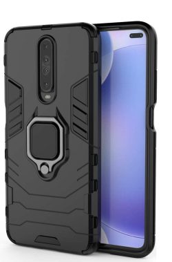OO LALA JI-D5 Stand Poly Carbonate | Black Back Cover For Xiaomi Redmi POCO X2
