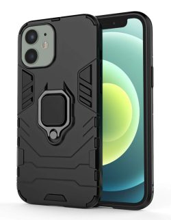 OO LALA JI-D5 Stand Poly Carbonate | Black Back Cover For IPHONE 12
