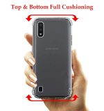 Vstec OO LALA JI Drop Tested Shock Proof Slim Mobile Cover (Soft & Flexible Shockproof Back Case with Cushioned Edges) for Samsung Galaxy M01 (Transparent)
