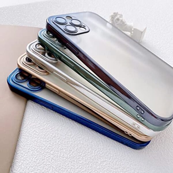 OO LALA JI - Crystal Transparent Cover Shockproof Protective Bumper Shell with Electroplated Mirror Edge for Apple iPhone 13 Pro - Image 5