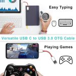 OO LALA JI - USB 3.0 to Type-C OTG Cable Male-Female Adapter Compatible with All C Type Supported Mobile Smartphone and Other Devices (White & Red) - Image 3