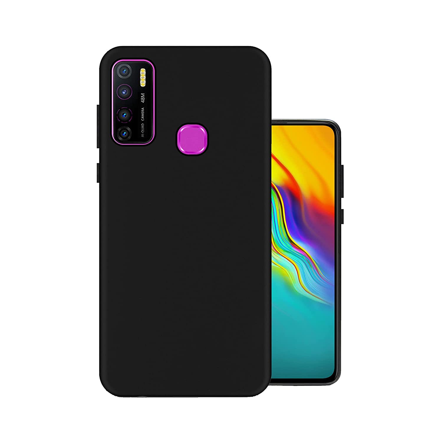 OO LALA JI Black Soft Silicone Case For INFINIX HOT 11 S