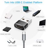 OO LALA JI - Mini USB C Female to USB Male Adapter Type C to A Charger Cable Adapter Compatible with All Type C Device - Image 4