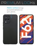 OO LALA JI Black Soft Silicone Case For Samsung Galaxy F62 - Image 3