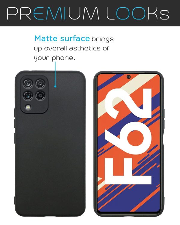 OO LALA JI Black Soft Silicone Case For Samsung Galaxy F62 - Image 3