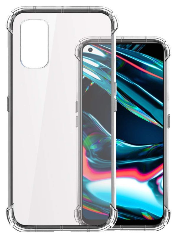 Vstec OO LALA JI Drop Tested Shock Proof Slim Mobile Cover (Soft & Flexible Shockproof Back Case with Cushioned Edges) for Realme 7 pro (Transparent)