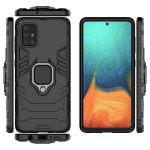 OO LALA JI-D5 Stand Poly Carbonate | Black Back Cover For Samsung Galaxy M31S