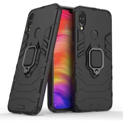 OO LALA JI-D5 Stand Poly Carbonate | Black Back Cover For Xiaomi Redmi NOTE 7