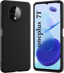 OO LALA JI Black Soft Silicone Case For ONE PLUSE 7 T