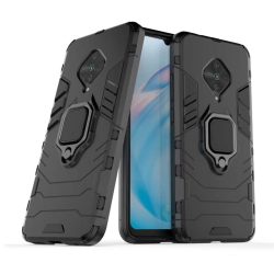 OO LALA JI-D5 Stand Poly Carbonate | Black Back Cover For VIVO S1 PRO
