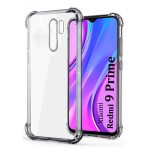 Vstec OO LALA JI Drop Tested Shock Proof Slim Mobile Cover (Soft & Flexible Shockproof Back Case with Cushioned Edges) for Redmi 9 Prime/Poco M2 (Transparent)