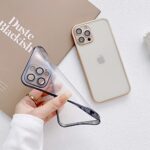 OO LALA JI - Crystal Transparent Cover Shockproof Protective Bumper Shell with Electroplated Mirror Edge for Apple iPhone 13 Pro - Image 4