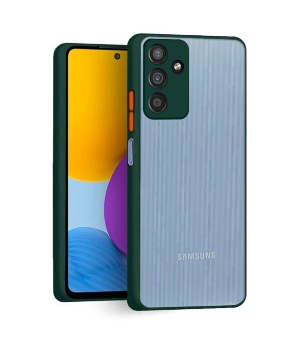 For Samsung M52 5G Back Cover Smoke Case | Camera Bump Protection Frosted Matte | 360 Degree Shockproof Anti-Drop - Image 2