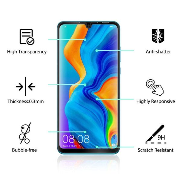 Black Tempered Glass For Honor Y9 Prime - Image 2