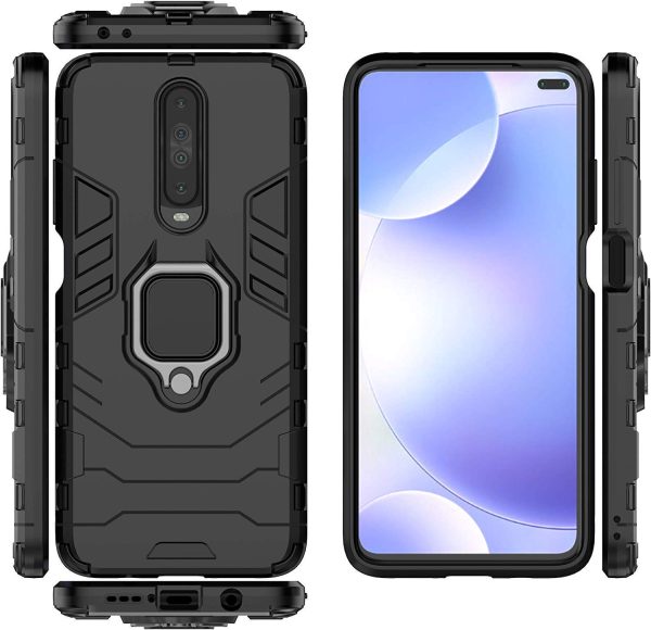 OO LALA JI-D5 Stand Poly Carbonate | Black Back Cover For Xiaomi Redmi 9 Prime - Image 4