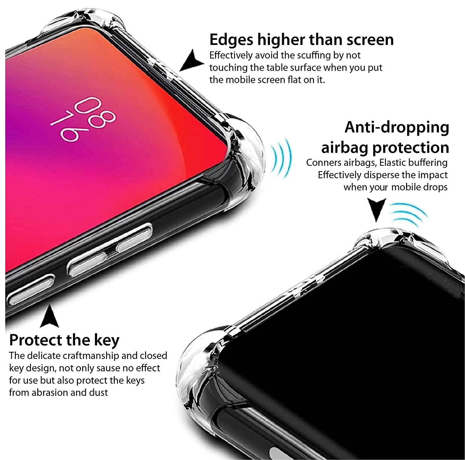 For Xiaomi Redmi 10 Prime Case Rugged Clear Shockproof Cover + Screen  Protector
