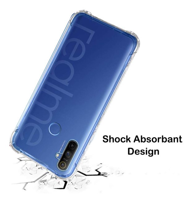 Transparent Crystal Clear Back Cover Case for Realme Narzo 10A / Narzo 20A (Transparent) - Image 6