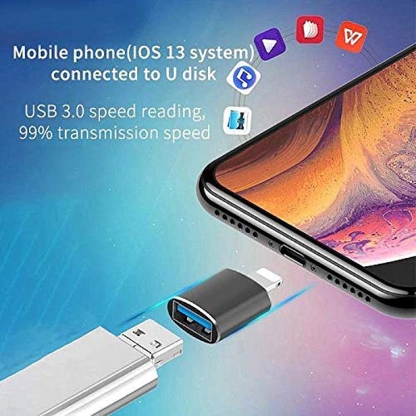 OO LALA JI -USB A Male to Female OTG Adapter Compatible with iPhone, iPad, iPad Pro - Image 2