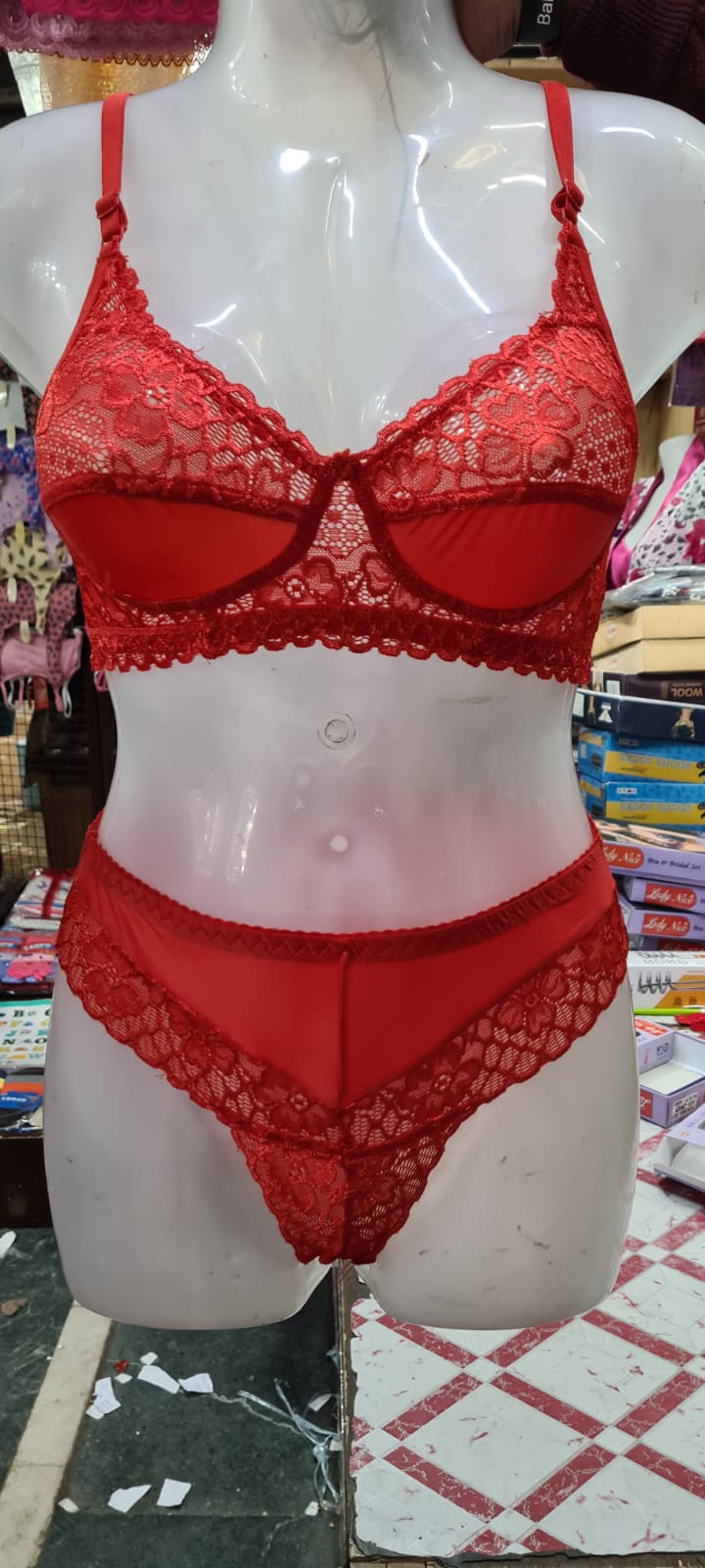 Women Sexy Lace Bralette Bra See Through Babydoll Lingerie Stud Underwear
