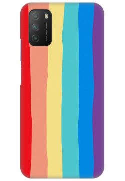 OO LALA JI - Rainbow Hard Silicone Case Cover for Xiaomi Mi Poco M3 new
