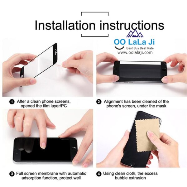 Black Tempered Glass for iPhone 12 MINI (5.4) - Image 5