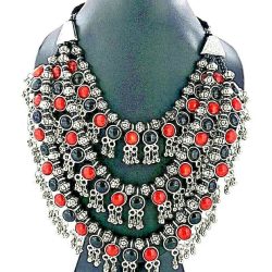 Bollywood Antique Traditional Silver Plated Oxidized Long Heavy Look Necklace