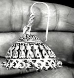 Cute Boho Indian Jhumki German Silver Plated Oxidized Bollywood Traditional