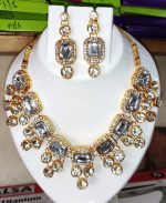 Indian Bollywood Style Kundan Gold Fashion Jewelry Bridal Choker Necklace Set