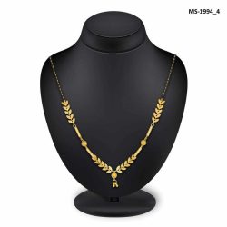 Leaf Style Boho Women Chain Necklace Black Golden Jewelry Gift Light Weight