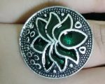 Bollywood Green Oxidized Silver Plated Adjustable Ring Fashion Jewelry women
