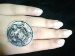 Bollywood Oxidized Silver Plated Adjustable Ring Maa Durga Jewelry women